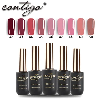 

Contigo Intellect Series Set Gel Varnishes for Nails Soak off UV Semipermanent Nail Polish Manicure Rubber Base and Top Coat New