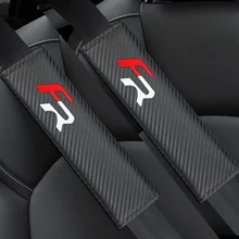 Funda de estilo de coche para asiento FR + León ibica-cupra Altea cinturón de carreras de fibra de carbono funda de cinturón de seguridad accesorios de coche