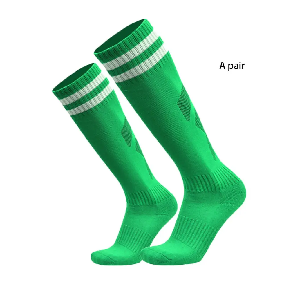 Футбольные носки для взрослых и детей, Длинные мужские утепленные махровые спортивные носки, нескользящие спортивные футбольные носки для тренировок