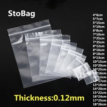 100pcs Transparent Small Ziplock Plastic Bags Jewelry Food  Reclosable Storage Bag Screws Vacuum Storage Bag Poly Clear Bags