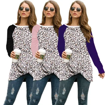 

Autumn Winter Women Hoodie Logn Sleeve Leopard Print Casual O Neck Hoodies Sweatshirts Plus Size