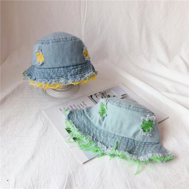 2020 Fashion Baby Hat Summer Spring Baby Cap Denim Blue Kids Hat for Girls Boys 1PC
