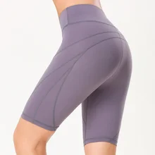 Женские шорты для тренажерного зала, высокая эластичность, тренировки, йоги, тренировки, высокая талия, полулеггинсы, BHD2