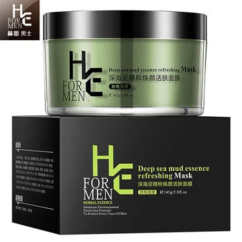

Hearn Men's Mask Mud Deep Sea Mud Moisturizing Oil Control Acne Mask Mud Deep Cleansing Shrinking Pore to Blackhead 145g