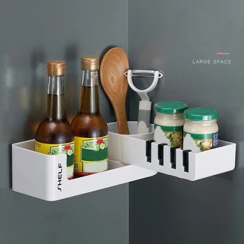 

Bathroom Shelf Corner Shelves Shampoo Holder Kitchen Storage Rack Mess Shower Organizer Wall Holder Space Saver Household Items