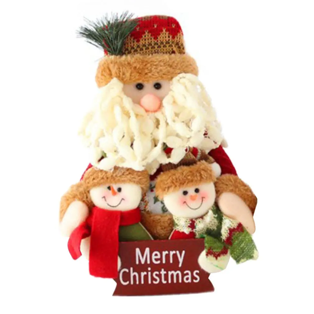 

Christmas Decoration Doll Santa Snowman Cute Gift Desktop Cotton Colorful Xmas for Decorating Ornaments