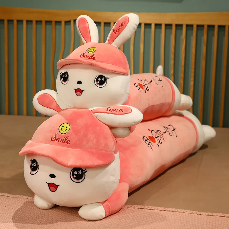 130cm large cute rabbit pillow plush toy kawaii rabbit with skirt and hat doll soft stuffed animal pillow children's doll