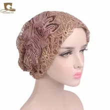 

NEW Fashion Lady Luxury Sequined Flower Slouchy Baggy Hat Beanie Skull Wraps Wrinkle Cap For Cancer Hair Loss Caps Bonnet