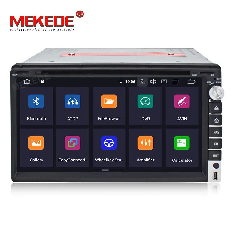 Excellent 7"Android 9.0 Car DVD Player  Universal Multimedia Player With Wifi  GPS Bluetooth Radio Stereo audio media 5