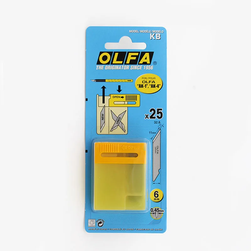 25 шт. OLFA KB Запасное лезвие искусство/дизайн ножа подходящее для детской
