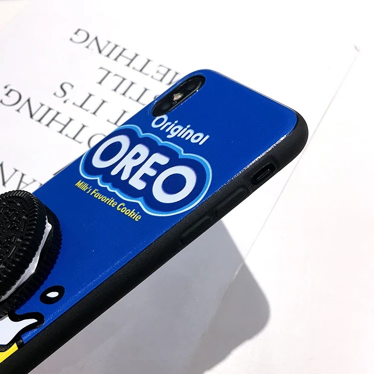 3D милые мягкие чехлы Oreo для samsung Galaxy S8 S9 S10 PLUS Note 8 9 10 A5 A7 A6 A8 A9