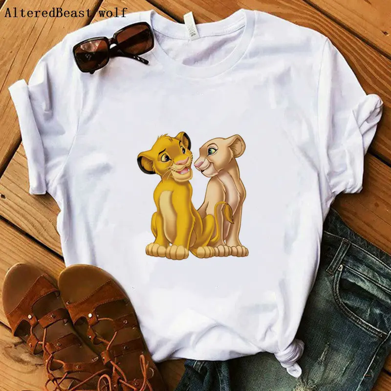 Hakuna Matata t shirt women printed cartoon harajuku the lion king vogue T-shirt Summer casual short sleeve fashion tops tee