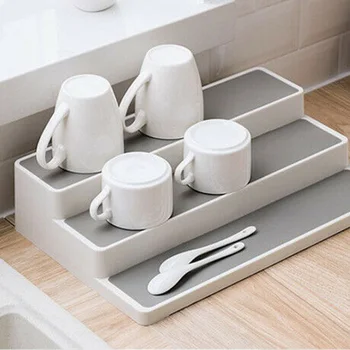 

Practical Classification White Seasoning Bottle Holder 3 Tier Tools Stepped Desktop Shelf Kitchen Storage Rack Organizer