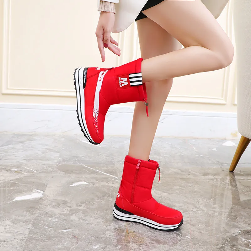 Ceny FEDONAS zima nowe ciepłe wygodne kobiece mieszkania śniegowce na platformie zamek kobiet botki Casual biurowe buty codzienne kobieta