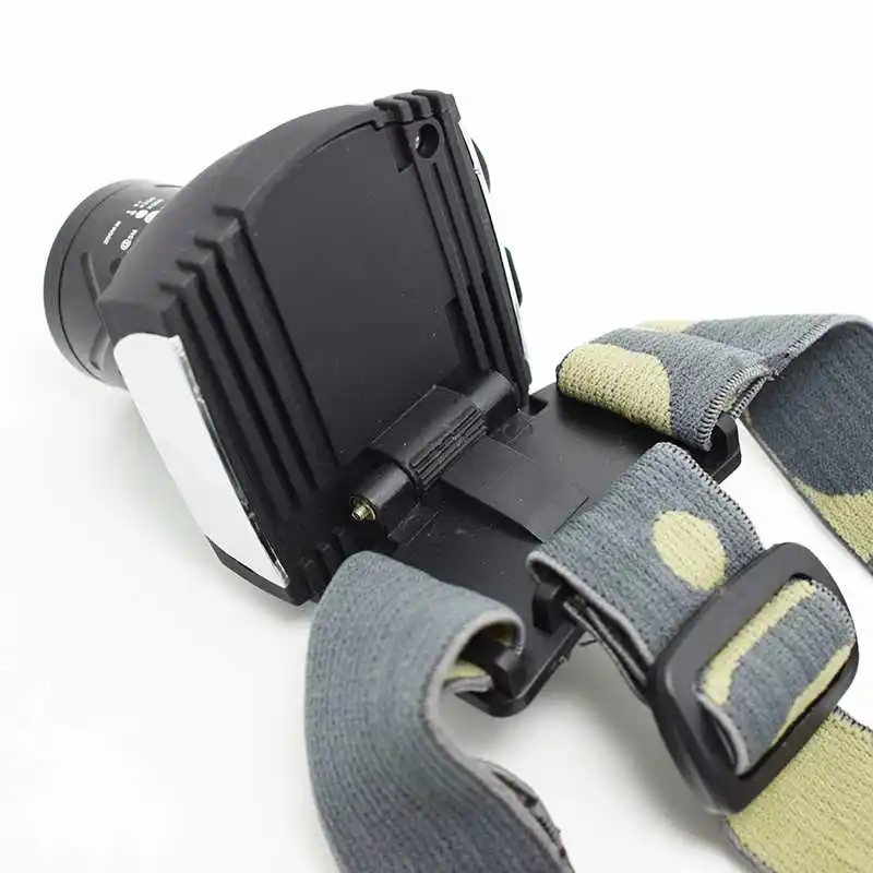 Zoomable 1600 Lumen LED Forehead Flashlight Waterproof T6 Headlamp 3 Modes Rechargeable Headlight Fishing Head Lamp for Camping