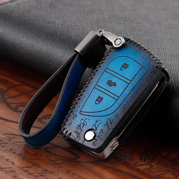 

Genuine Leather Car Key Case Cover for Toyota 86 Agya camry Allion Auris Avalon Aygo Vios Vitz Yaris Mark X Hilux Alphard Avanza