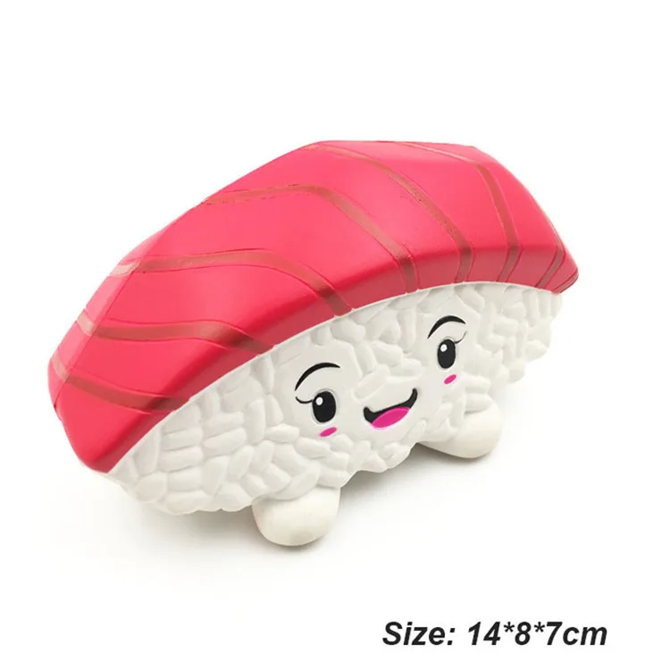 2 шт./компл. 14 см Shushi Squishies игрушка PU анти стресс супер медленно поднимающаяся сжимающая еда забавная игрушка в подарок и украшение высокого качества