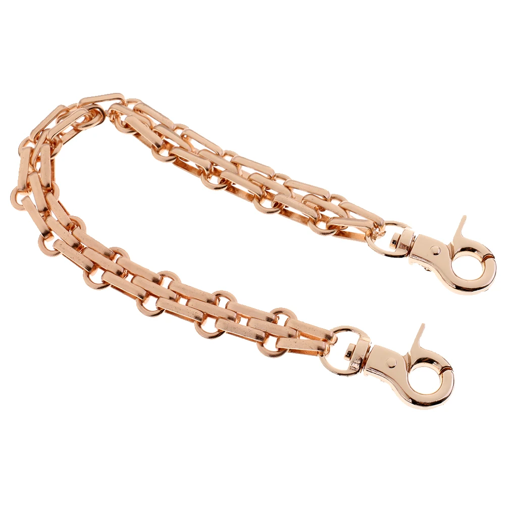 2pcs 25cm Metal Replacement Clip-On Wrist Chain Strap For Clutch/Purse/Handbag/Pouch