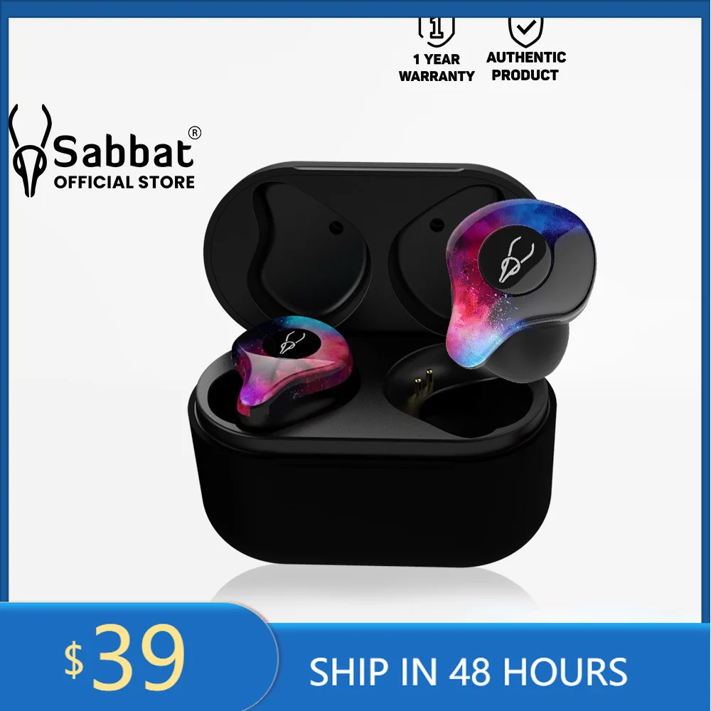 Sabbat X12 Pro Tws Wireless Earbuds Bluetooth 5.0 Earphone Hifi Stereo Headset Sport Waterproof Flame color | Электроника