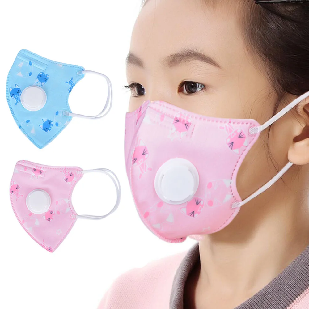 

2pcs/bag Children Disposable Mouth mask PM2.5 Anti-fog Haze Dust Breathable Face Masks Nonwovens With sliding door Mouth Masks