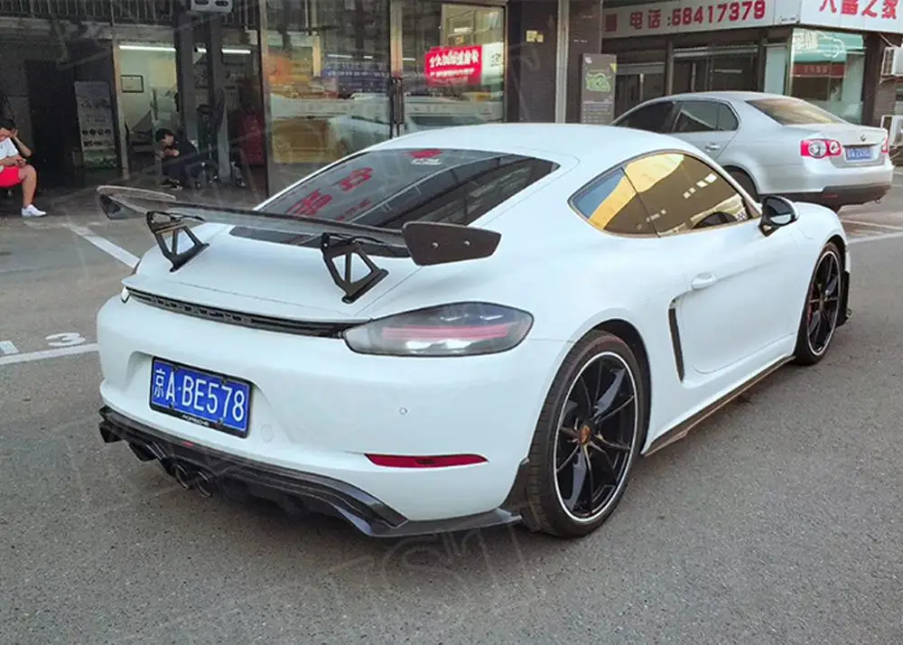 Автомобильный задний багажник спойлер багажника для Porsche 981 718 987 997 998 911 GT4 углеродного волокна/Frp