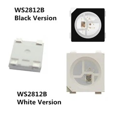 1000pcs WS2812B Lamp beads 5050 RGB SMD Black/White version WS2812 Individually Addressable Digital LED Chip DC 5V