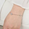 Pulsera de perlas de imitación de estrella de luna de ANENJERY pulsera de plata de ley 925 con gradiente de zirconia de piedra lunar para mujer S-B304 ► Foto 2/6