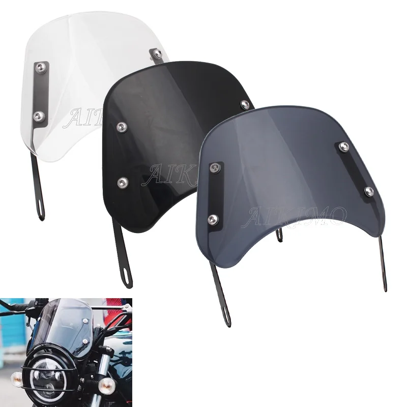 Motorcycle 8colors 6"/8" Cycle Wave Windshield Fairing Windscreen Cover For Harley Touring Electra Street Glide FLHX Bike 96-13 license plate bracket