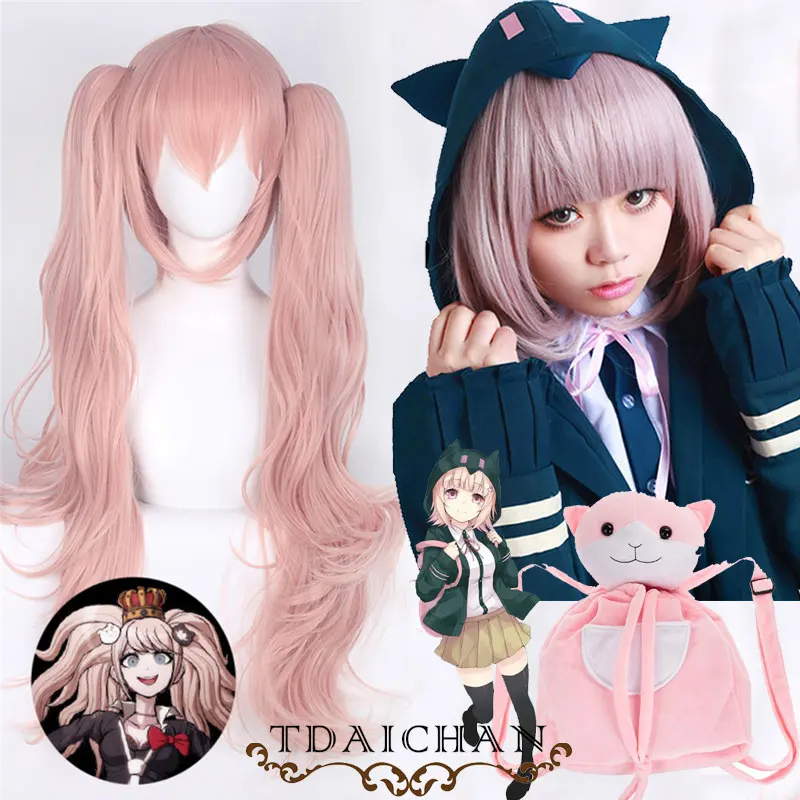 Details about   Danganronpa 2 Cosplay  Chiaki Nanami Short Pink Wig Beautiful Hairpin