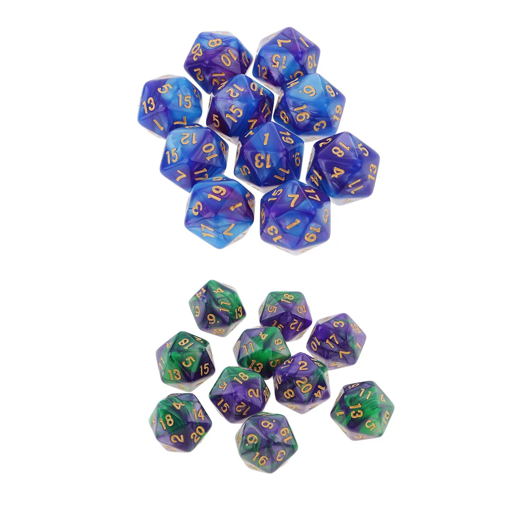 20x20 двухсторонние кости D20 многогранные кости игрушка для KTV клуб бар кости шейкер игры