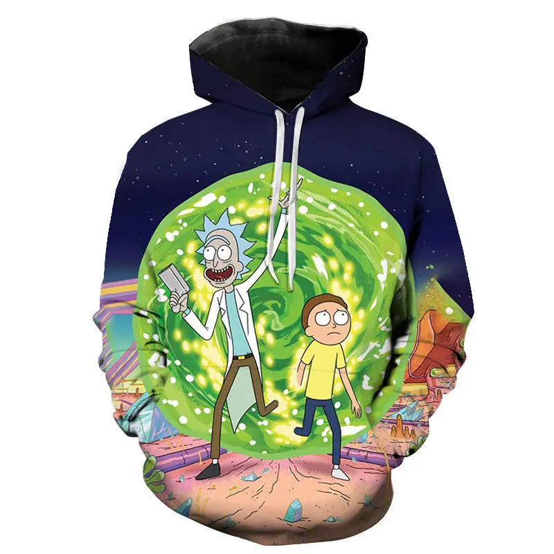 

2020 Fashion Brand 3D Rick and Morty Hoodies Men Women Children Cartoon Anime Printed Hoody Casual Hooded Sweatshirts Pullover