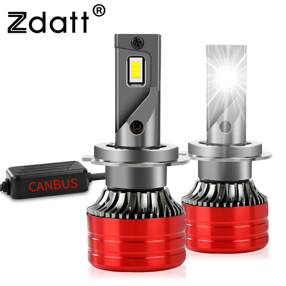 H7 led лампы для авто Zdatt фонарь налобный 20000LM H1 H4 H8 H9 HB3 HB4 h11 противотуманный фары 6000K