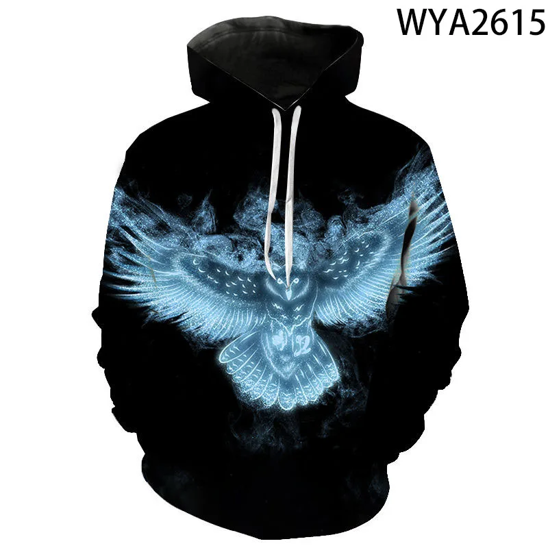 

New Fashion Casual Owl Hoodies Boy Girl Kids 3D Printed Cool Pullover Long Sleeve Streetwear Men Women Children Sweatshirts Tops