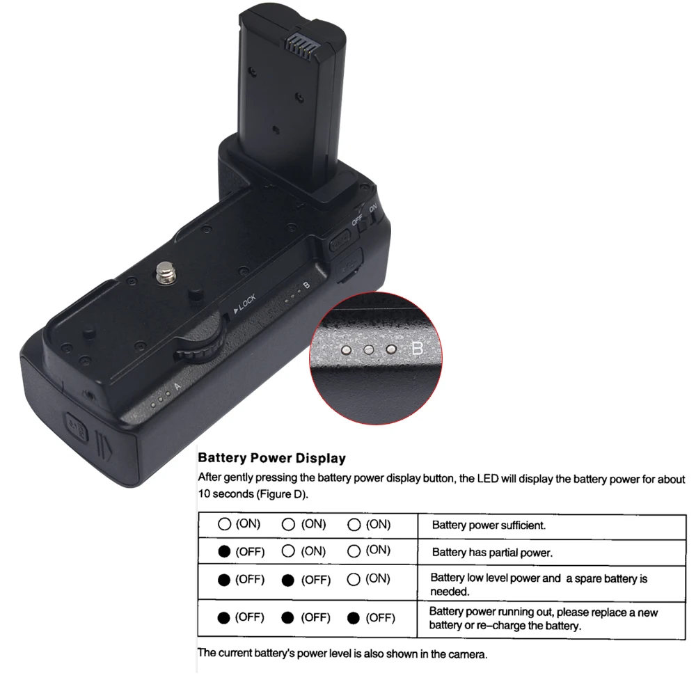 Mcoplus BG-Z6 Z7 Vertical Battery Grip Holder Built-in 2.4G Remote Control for Nikon Z5 Z6 Z7 DSLR Camera Replacemwnt MB-N10