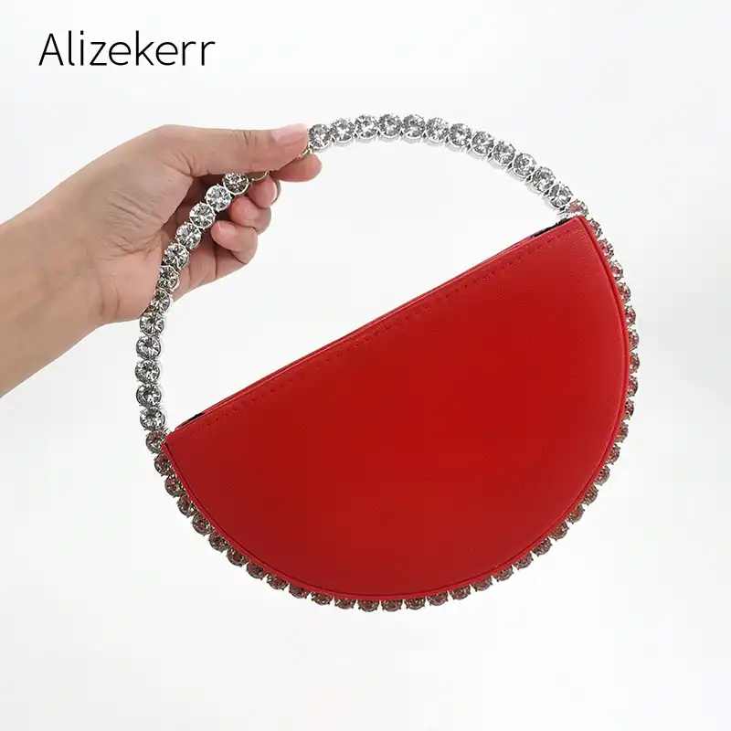 red clutch purse evening