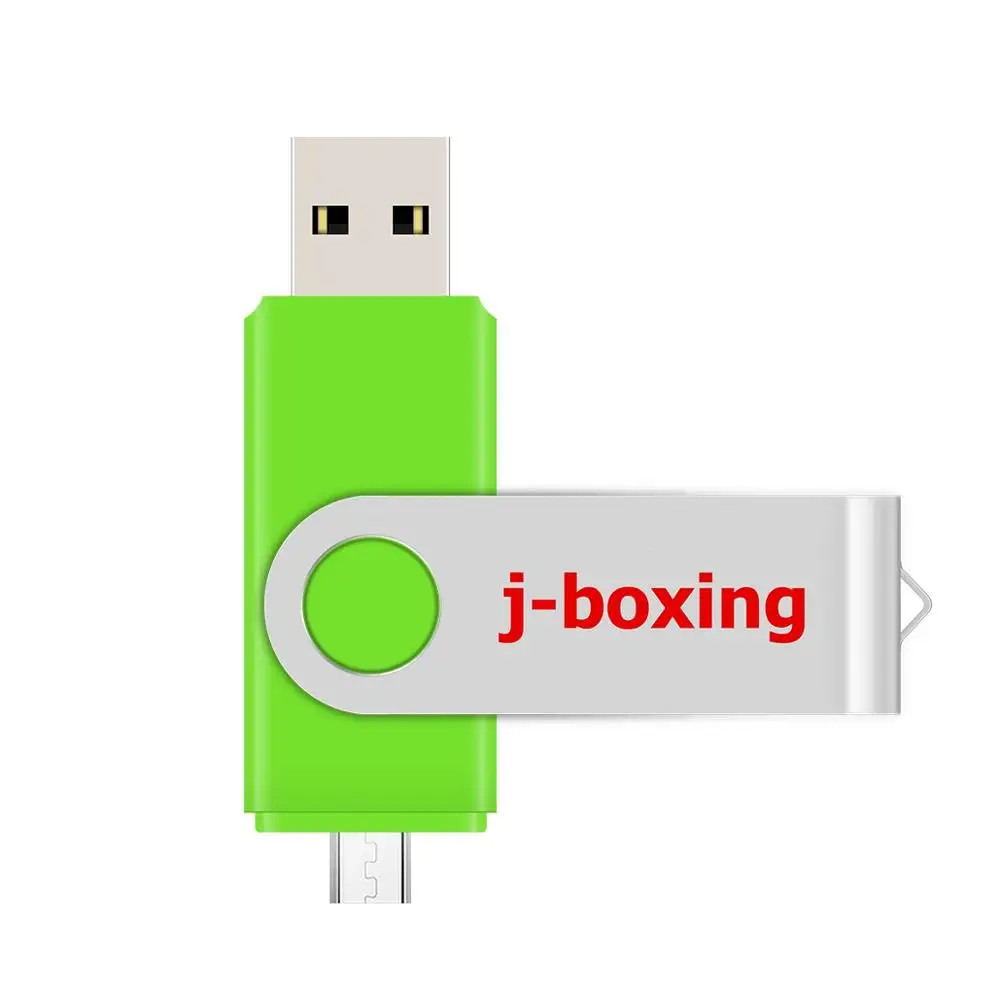J-бокс зеленый OTG USB флэш 16 Гб двойной порт флешки 16 Гб Micro USB флеш-накопители карта памяти для Android samsung huawei планшет