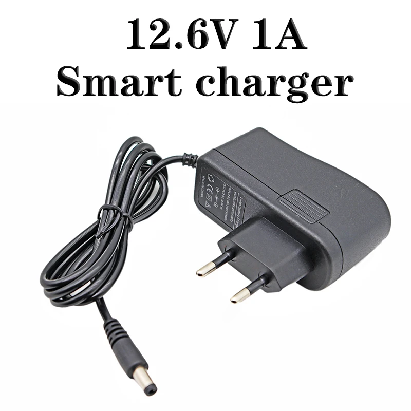 12.6V 1A charger 3S 3.7V lithium battery charger DC:5.5*2.1mm 12V power adapter AC100-240V screwdriver portable wall charger