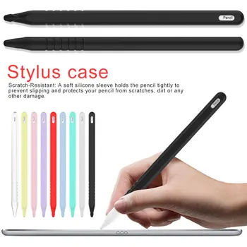 

Soft Silicone Colorful Compatible For Apple Pencil Case Compatible For iPad Tablet Touch Pen Stylus Protective Sleeve Cover