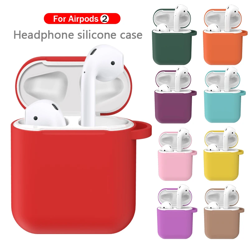 Bluetooth беспроводные наушники для Apple AirPods 2 силиконовый чехол Аксессуары Чехол