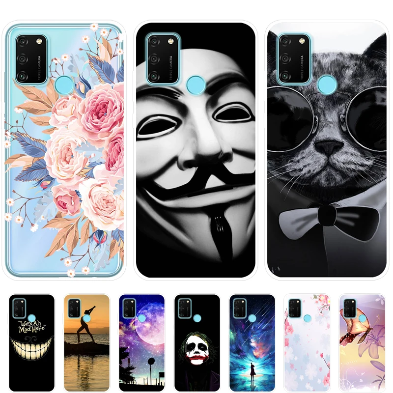 Чехол для Honor 9A силиконовая Мягкая задняя крышка из ТПУ чехол телефона Huawei 9 A Honor9A