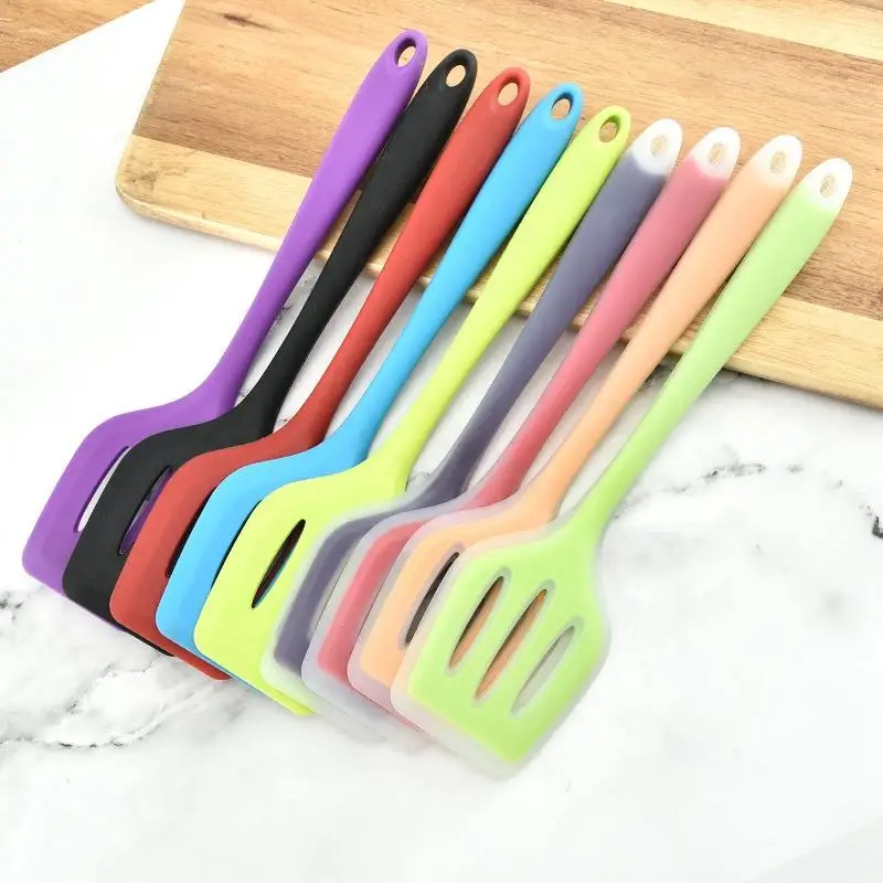 1pc Kitchen Cooking Turner Silicone Slotted Cooking Spatula Utensil For Home Kitchen Tools Accessories