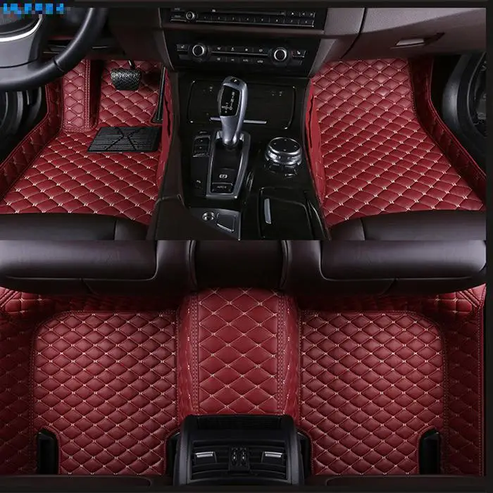 Hauserworth новые автомобильные коврики, пользовательские Стильные черные коврики для всех типов автозапчастей - Название цвета: wine red