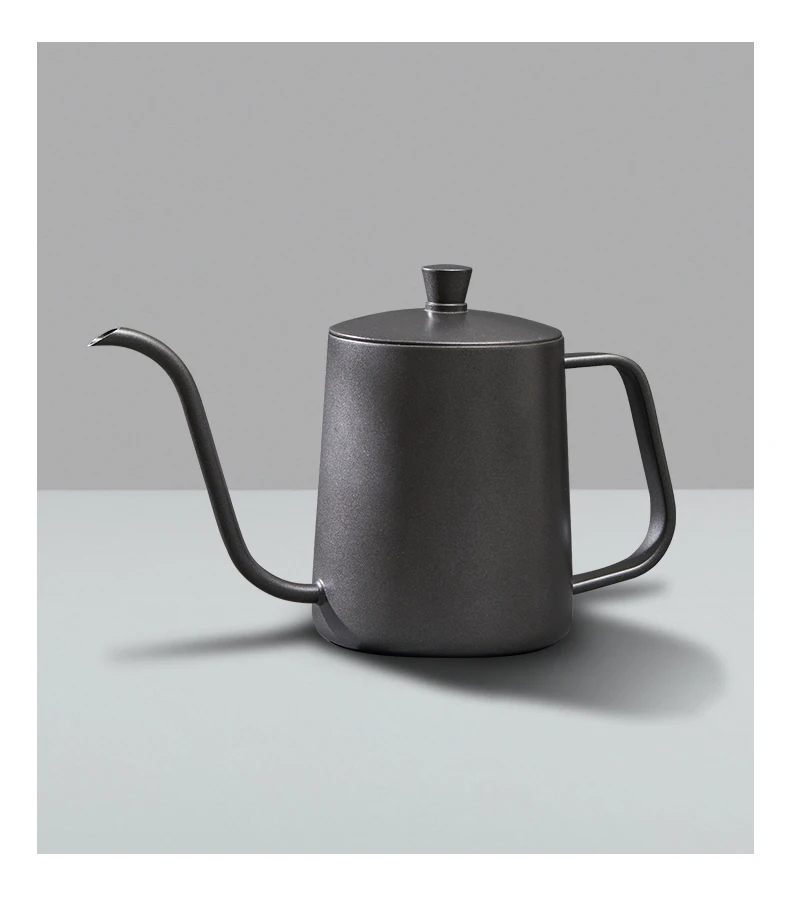 Drip Kettle 350ml 600ml Hand Make Coffee Tea Pot Non-stick Coating Food Grade Stainless Steel Gooseneck Drip Kettle Thin Mouth