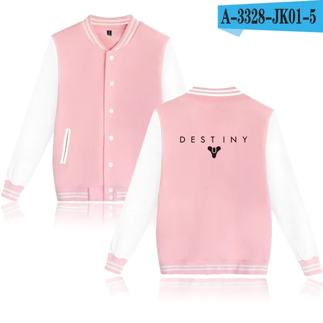 pink and white Новая судьба 2 толстовка бейсбольная куртка Для женщин/Для мужчин форма пальто Роскошная брендовая одежда в стиле «хип-хоп» Куртки для колледжа толстовки куртки femme - Цвет: pink and white