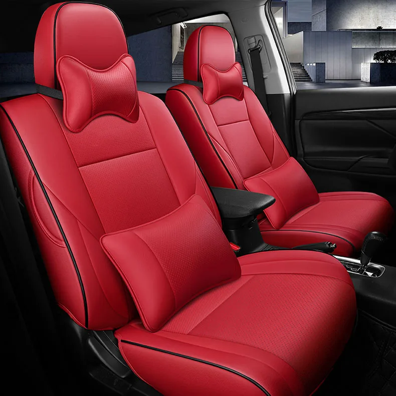 Чехлы для автомобильных сидений кожаные для Авто mitsubishi outlander автомобильные чехлы для сидений для авто товары автомобильные аксессуары Стайлинг