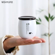 1 шт. белый дзен маленький керамический дом Ganoderma Lucidum чай кофе в зернах печенье конфеты закупориваемая банка таблетки порошок керамическая емкость бак