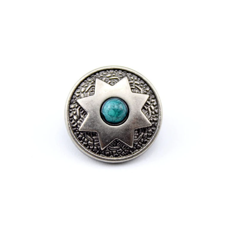 turquoise Кошелек с тиснением в виде звезд, драгоценных камней, с закручивающейся задней частью, для монет, с заклепками, с пряжкой, кошелек, кожаный ремень, сумка для джинсов, чехол для телефона, собачий ошейник, сделай сам, ремесло - Цвет: turquoise
