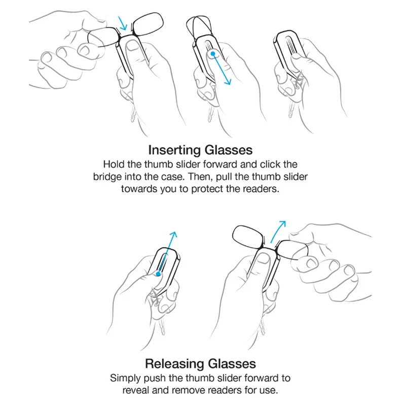 Креативные тонкие рамки клип нос очки для чтения мини складные очки для чтения мужчин и женщин легко носить с корпус-брелок для ключей YS03