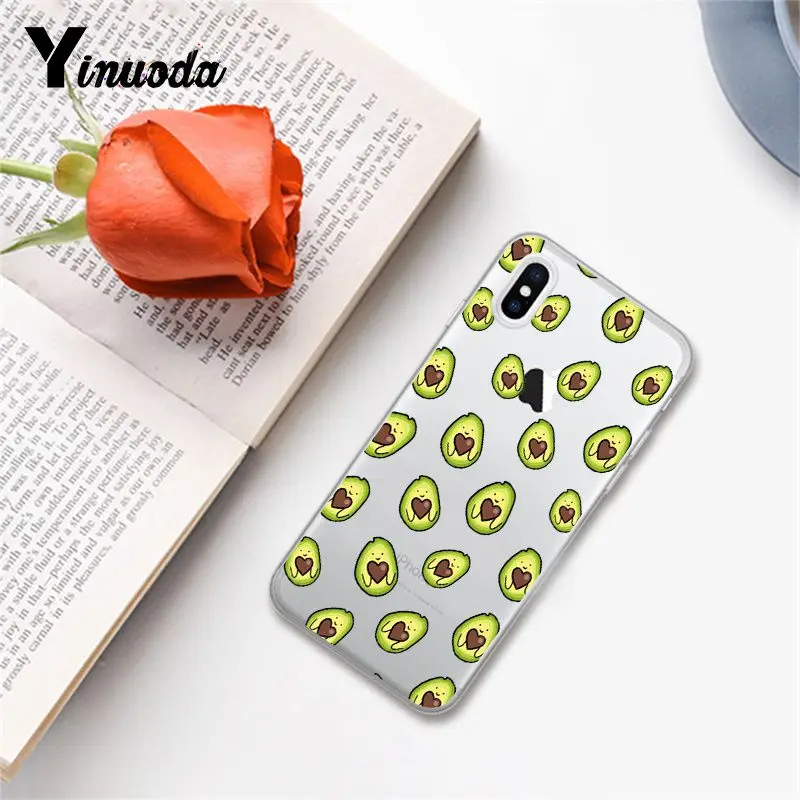 A6 Yinuoda мультфильм милый авокадо DIY окрашенный чехол для iPhone X XS MAX 6 6s 7 7plus 8 8Plus 5 5S SE XR 10 - Цвет: A6