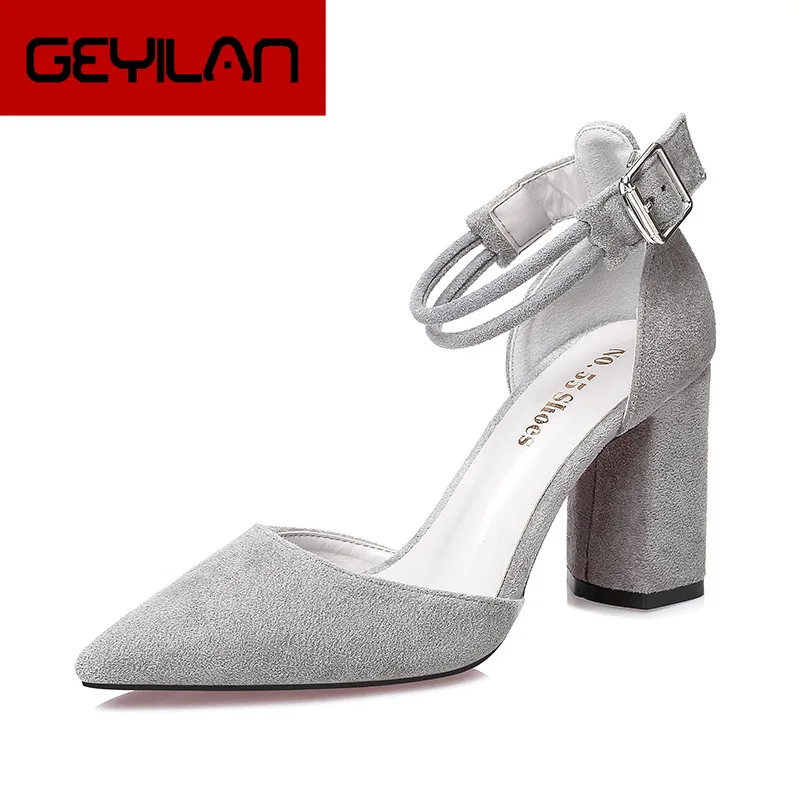 

High heels pointed ladies high heels 8.5 CM sexy high heels buckle with party shoes wedding shoes zapatos de mujer heels 56